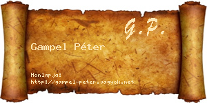 Gampel Péter névjegykártya